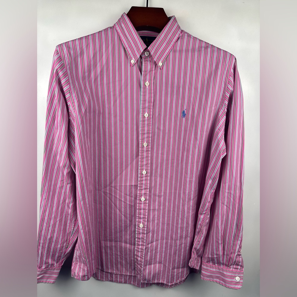 Ralph Lauren Men’s Blue and White‎ Gingham Check Size XL Button Down